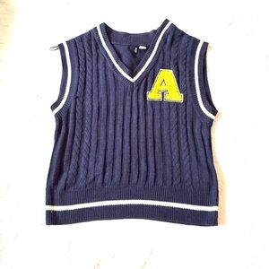 H&M Divided Deep Blue Knit Sweater Vest